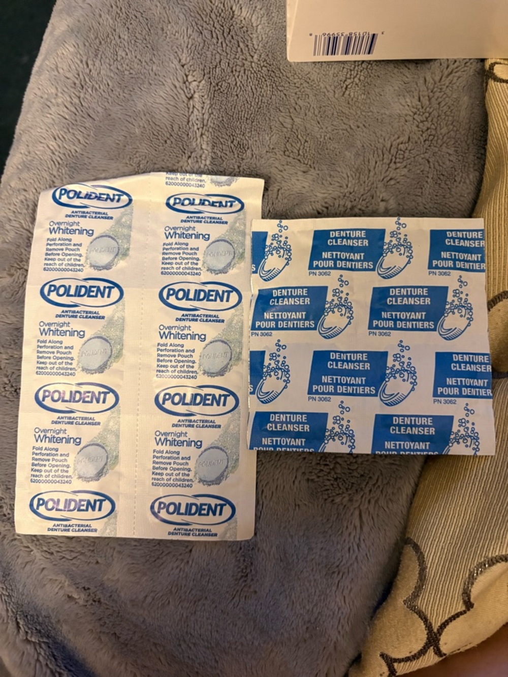 Denture Cleanser Sample Pack - White & Blue Packaging